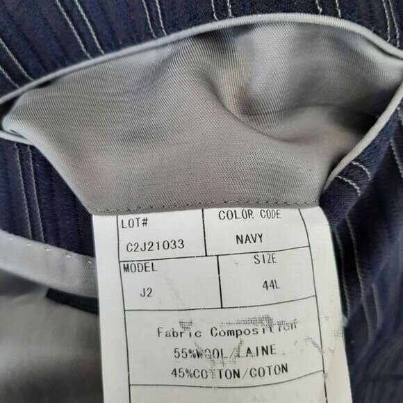 PAUL BETENLY Biella Italy Blazer Jacket Pin-Stripe Navy Men's Sz 44 L - Picture 16 of 16